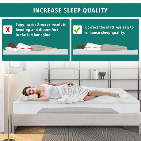 TANYOO Sagging Mattress Support Fix Sinking Beds High Density Foam Insert Pad for Sagging Bed Repair and Extends Life 47 x 25 x 2 Inches Pack of 1 TANYOO