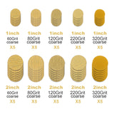 Bowl Sander Kit, Sanding Block, Wood Lathe Tools with 50Pcs Hook & Loop Sanding Discs+ 1" & 2" Backing Plates and Foam Interface Pads, 13" Long Hardwood Handle and Dual Bearing Head for Woodworking MAXMAN