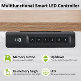 farexon Electric Standing Desk Adjustable Height, 63x24 Inches Computer Desk with Rolling Wheels, Mouse Pad,Multifunctional Stand up Desk for Home/Office(Oak Gray) farexon