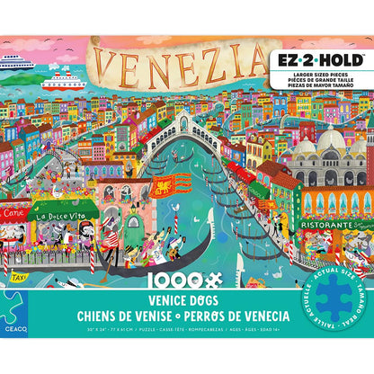 Ceaco - Venice Dogs - 1000 Larger Sized Piece Jigsaw Puzzle