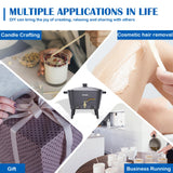 BESNEL Wax Melter for Candle Making, Electric Non-Stick Wax Melter Holds 8Qts of Wax,Soy Wax for or Soap Business Candle Making with Heat Resistant Handle & Brass Spout,Temp Control (Black) VOISEN