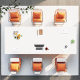 SOIUDNEB 12FT Conference Table, Folding Conference Table Conference Room Tables, Business Style Large Office Meeting Table for Office Conference Room (12ft x 4ft) SOIUDNEB