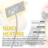 Deackimei Cordless Soldering Iron Station for Dewalt 20V Max Battery, Temperature Adjustable, Auto Sleep & Low Voltage Protection, °C/ºF Conversion, OLED Digital Display, Lead-Free Solder (Tool Only) Deackimei