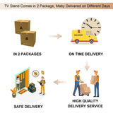 Farmhouse TV Stand for 80 Inch TVs, 38" Tall Entertainment Center w/Storage Cabinets and Sliding Barn Door, Media Console Cabinet w/Soundbar & Adjustable Shelves for Living Room, 69inch (White) IFGET