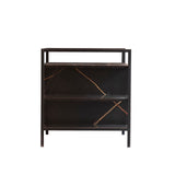 Metal-Frame Cat Litter Box Enclosure Furniture, Multi-Functional Storage Cabinet with Odor Control, Living Room Nightstand & Pet Playhouse for Cats Curtainboro