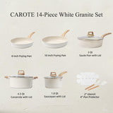 CAROTE 14 Pcs Pots and Pans Set Nonstick,Cookware Set Kitchen Cooking Set with Utensil and Pan Protectors CAROTE