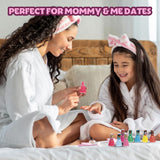 Disney Princess 15 Piece Water-Based Nail Polish with 3 Toe Spacers, Quick Dry, Peel Off, Gift Kit Set for Kids Girls, Ages 3 by Townley Girl Townley Girl