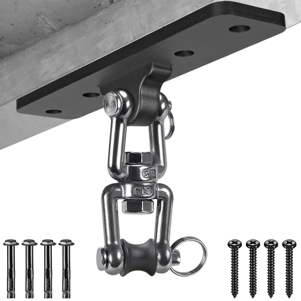 Lifeswell Heavy Bag Hanger, Punching Bag Ceiling Mount Hanger, 360° Rotation Hook for Boxing, MMA, Aerial Yoga, Hammock, and More, 600 LB Capacity Lifeswell