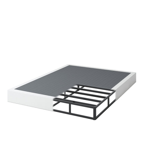 NHODIR Box Spring for Queen Bed, 7 inch Queen Size Box Spring Only, Strong Metal Frame Mattress Foundation, No Noise, Easy Assembly NHODIR