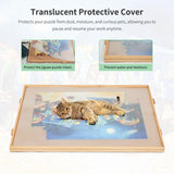 2000 Pieces Rotating Puzzle Board with 4 Drawers,40.16"x28.5" Portable Wooden Jigsaw Puzzle Table with Lazy Susan Spinning Cover for Adults BuilderButler