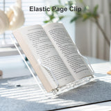 Acrylic Book Stand for Reading, Portable Book Holder for Desk, Angle Adjustable Textbook Stand for Document Recipe, Cookbook, Music Book UPERGO
