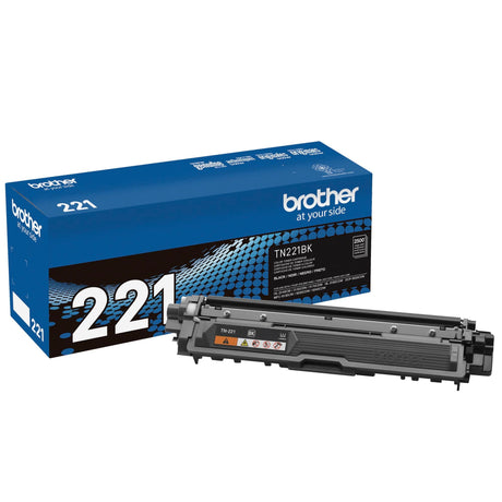 Brother Genuine Standard Yield Toner Cartridge, TN221BK, Replacement Black Toner, Page Yield Upto 2,500 Pages, Amazon Dash Replenishment Cartridge, TN221 Brother
