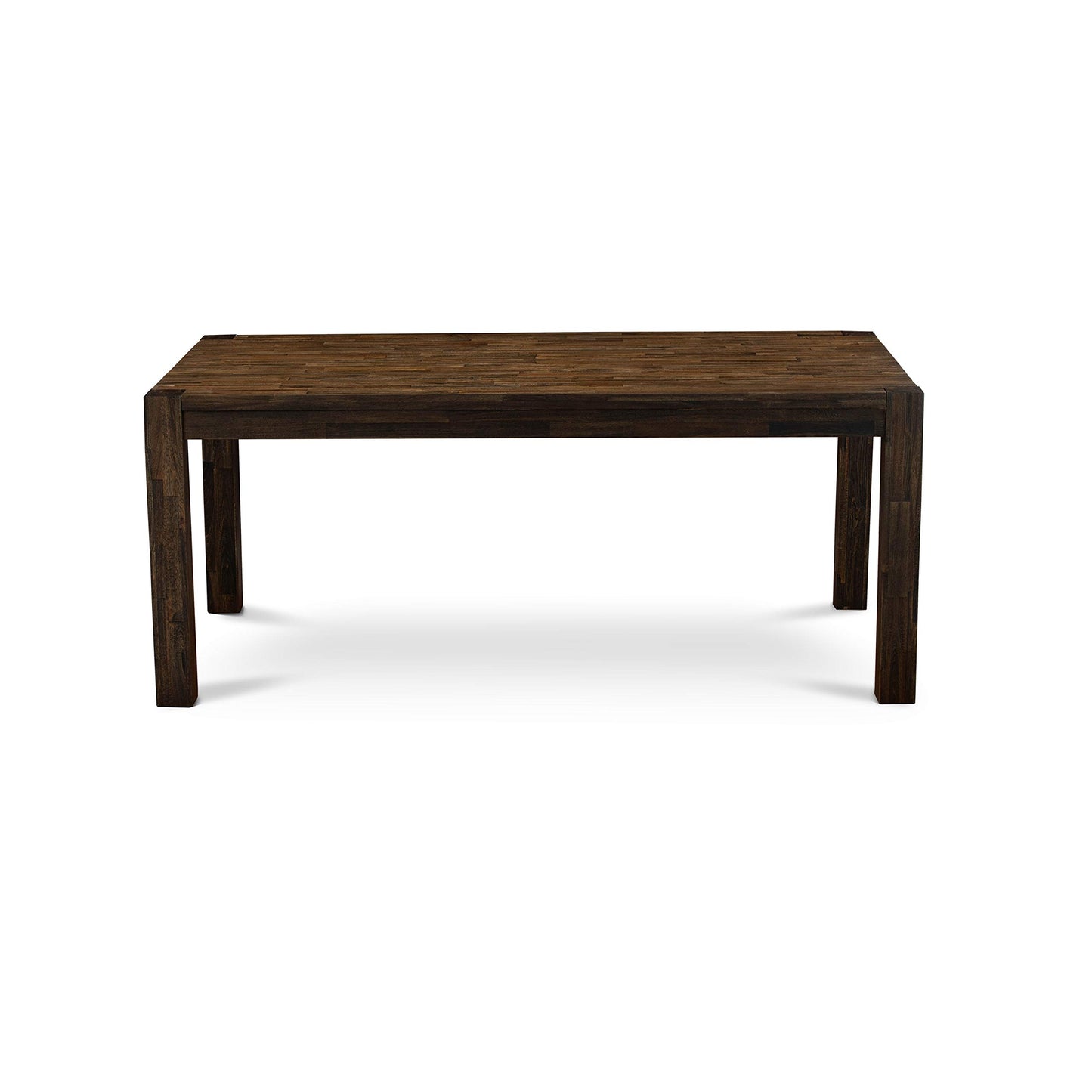 East West Furniture LM7-07-T Lismore Modern Dining Rectangle Rustic Farmhouse Table, 40x72 Inch, Jacobean - WoodArtSupply