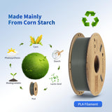 ANYCUBIC PLA Filament 1.75mm Bundle, 3D Printing PLA Filament 1.75mm Dimensional Accuracy +/- 0.02mm, 1KG Spool (2.2 lbs), 2KG Gray+Black ANYCUBIC