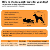 COZPAW Dog Crate Furniture, 48 Inch Dog Crates for Medium/Large Breed, Farmhouse Wood Metal Kennel Indoor Heavy Duty Pet Cage with Caster Wheels (Brown) COZPAW