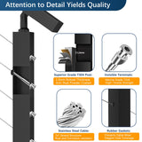 Gyykzz 2 Pack Complete Set Side Mount Stair Cable Railing Post Kits 36", Space-Saving Fascia Mount Stair Railing System Includes 2 Pack Side Mount Posts, 85FT Cable, 20 Cable Tensioners (No Handrail) Gyykzz