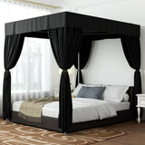 Queen Size Canopy Bed Frame,Stainless Steel Bed Canopy Frame Attachment,Frame Poles for Metal Bed or Wood Bed Mosquito Net or Curtains Décor in The Bedroom NKM