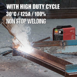 Winbegin Actual 125A 110V Stick Welder, 1/8" rod 125A heavy duty 100% welding machine super Mini arc welder,generator friendly Digital Display 6013 7018 6010 6011works winbegin