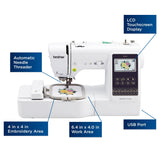 Brother SE700 Combo Embroidery & Sewing Machine with 4" x 4" Embroidery Hoop and 40+ Accessories Brother