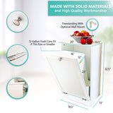Tilt Out Trash Bin Cabinet or Laundry Hamper by Northwood Calliger! Solid Workmanship and New 2022 Design Cuts Assembly Time in HALF! Hide Ugly Trash, add Countertop Space, Keep Pets Out! Northwood Calliger