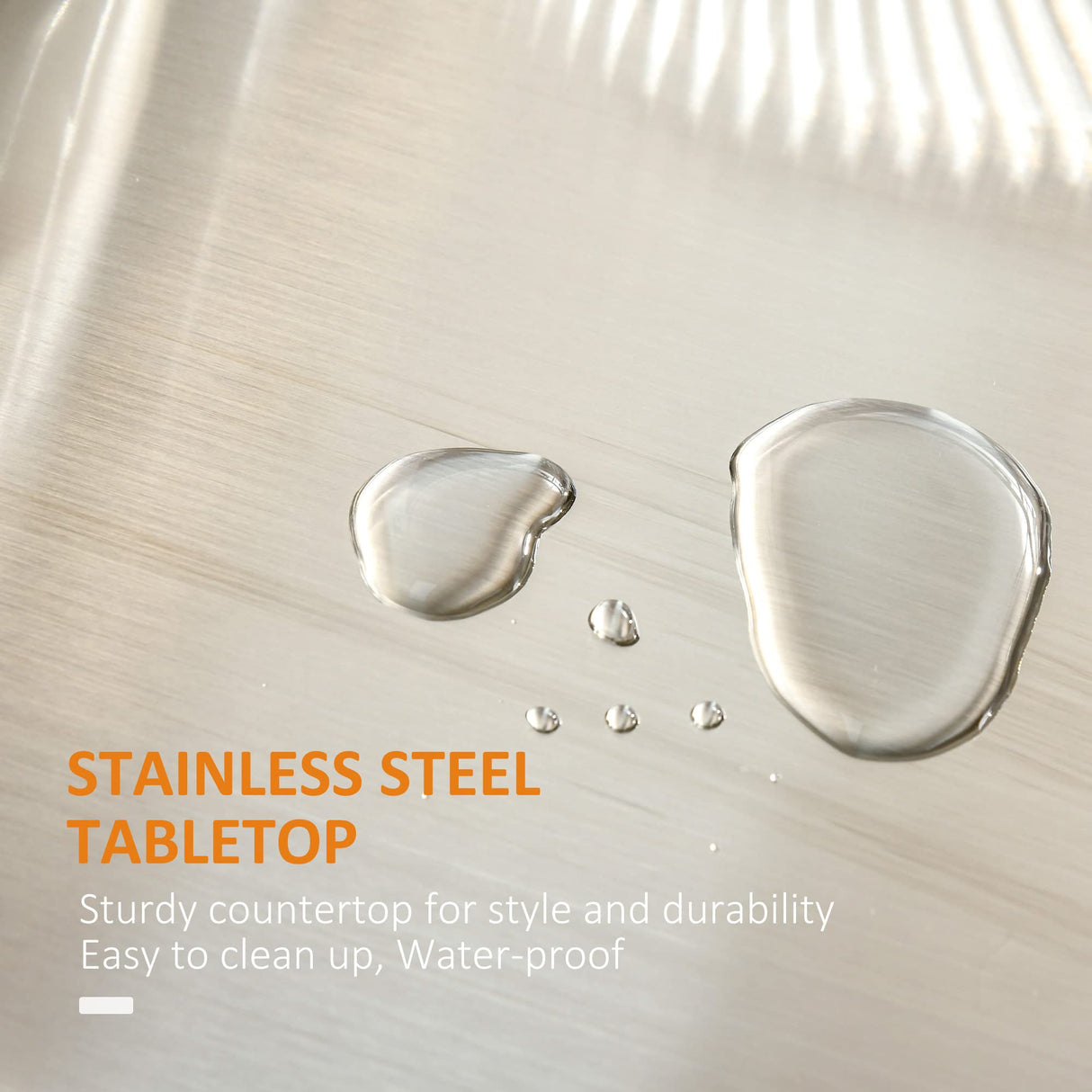 HOMCOM Kitchen Island on Wheels, Rolling Kitchen Cart with Stainless Steel Countertop, Drawer, Towel Rack and Spice Rack, Utility Storage Trolley, Black HOMCOM