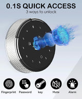 10-13 Gun Safe, Gun Safe for Rifles and Pistols, Gun Safes for Home Rifle and Pistols, Biometric Fingerprint Security, Fingerprint Gun Cabinet for Rifles and Password Lock Xyvaly