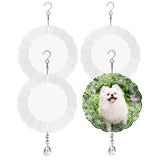 Sublimation Wind Spinner Blanks 8 Inch 4 Pack Wind Spinners Sublimation Blanks with Crystal Pendant Aluminum Metal Wind Spinners for Yard Garden Indoor Outdoor Window Porch Decoration（Round CHONOVO
