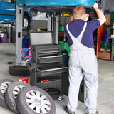 Winado 4-Drawer Rolling Tool Chest with Wheels & Lock, Tool Box with Large Storage Cabinet and Adjustable Shelf, Removable Portable Top Box for Garage, Warehouse, Factory Winado