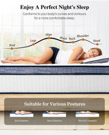 UltraSnooze Twin Mattress, 8 Inch Hybrid Mattress in a Box, Medium Firm, Memory Foam and Individual Pocket Springs for Pressure Relief, CertiPUR-US Certified UltraSnooze