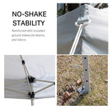 Polar Aurora 10' X 20' Easy Pop up Canopy Party Tent Outdoor Patio Wedding Party Tent Folding Waterproof w/ 4 Removable Sidewalls and Portable Bag - White Polar Aurora