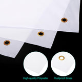 PATIKIL Large Blank Banner and Signs, 4 Pcs Polyester Sublimation Banners with Hanging Rope for Business Outside Outdoor Wall Flag Paintable DIY Banner Signs, White 2 x 4 Feet, 2 x 6 Feet PATIKIL