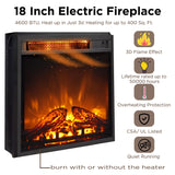 OKD Farmhouse Electric TV Stand for 65+ Inch TV, Rustic Entertainment Center with 18" Fireplace, Sliding Barn Door, Storage Shelves, Wood Media Console Cabinet for Living Room, Dark Rustic Oak OKD