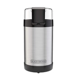 BLACK+DECKER One Touch Coffee Grinder, 2/3 Cup Coffee Bean Capacity, Spice Grinder, One Touch Push-Button Control -150 Watts -Stainless Steel Blades BLACK+DECKER