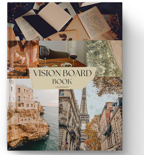 Tangobird Vision Board Book: Clip Art Images & Words in All Categories, for Visualizing Your Goals & Dream Life, Inspirational Pictures for Collage Making & Scrapbooking - Mothers Day Gifts Tangobird