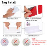 OAPRIRE White Floating Shelves Wall Mounted Set of 2 - Easily Expand Wall Space - Acrylic Hanging Shelves for Bedroom, Gaming Room, Living Room, Bathroom, Office with Cable Clips OAPRIRE