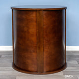 THE REFINED FELINE Purrrrfect End Table Cat Bed Cave in Mahogany Brown, Multipurpose Wood Cat Furniture Nightstand, Easy to Clean Covered Cat Bed with Replaceable Scratching Post & Washable Cushion THE REFINED FELINE