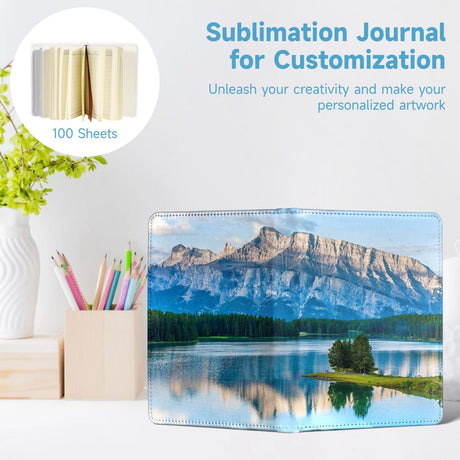 Lnrueg 12 Pcs A5 Sublimation Notebook Blank Journal 100 Pages - Hardcover PU Notebooks for Note Taking Plan Making Diary Writing - School Office Supplies… Lnrueg