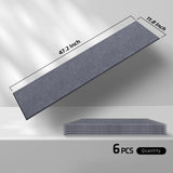 DrKlang 6 Pack Acoustic Panels, 47.2" x 11.8" Decorative Felt Wall Tiles, Wall and Ceiling Acoustical Treatment Tiles, Great to Reduce Echo and Noise for Home and Office - African Grey DrKlang