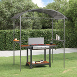 loibinfen Steel BBQ Grill Gazebo Shelter with Side Shelves, Steel Barbecue Grill Gazebo Tent, Outdoor BBQ Canopy with Side Shelves for Garden, Patio, Backyard, Anthracite 86.6"x45.3"x90.6" loibinfen