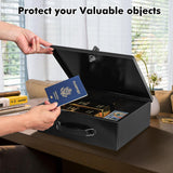 KYODOLED Fireproof Document Box with Key Lock,Safe Storage Box for Valuables,Fire Resistance Security Chest,Fireproof Box for KYODOLED