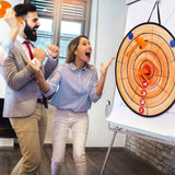 Hiboom 4 Set Axe Throwing Game Backyard Axe Throwing Toys Include 4 Pcs Dartboard and 16 Pcs Axes, Ax Throwing Game Ax Dart Games Indoor Outdoor Target Game for Party Camping(Light Brown) Hiboom