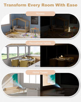 TRYAST 100% Blackout Roller Shades, Cordless No Tools No Drill Blinds for Indoor Windows, Thermal Insulation UV Protection, Easy Install Blackout Curtains with Rod & Buckles(35" W*48" H) TRYAST