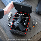VAULTEK LifePod Secure Waterproof Travel Case Rugged Electronic Lock Box Travel Organizer Portable Handgun Case with Backlit Keypad (Covert Black) (Biometric) VAULTEK