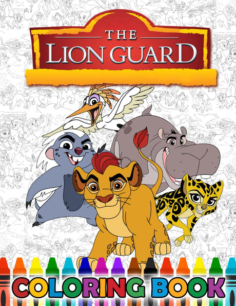li-on guard’s coloring book: 50 JUMBO Coloring Pages for Boys Girls Kids Age 4-8 8-12 Teens & Adults Majosta