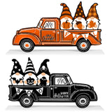DULEFUN Halloween Fall Wooden Table Sign Decorations Double-sided Halloween and Thanksgiving Gnome Truck Sign Tabletop Ornaments for Autumn Harvest Party Home Farmhouse Decorations Supplies DULEFUN