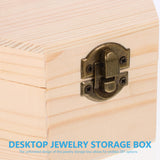 Cabilock Plain Unfinished Box, Hexagon Unpainted Wooden Jewelry Box Container, Wood DIY Storage Chest Treasure Case with Locking Clasp for Crafts, Art, Hobbies, Projects Cabilock