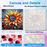 Artunion Framed Paint by Numbers Kit for Adults Beginners & Kids Ages 8-12,Blossom Flower Paint by Number with Frame, Floral Paint by Numbers Kit on Canvas 10 * 10 Inch Without Easel Artunion