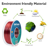 GIANTARM Dual Color PLA Filament, Silk PLA Filament 1.75mm +/-0.02mm,1KG Spool(2.2lbs) Vacuum Packaging, 3D Printing Filaments Fit Most FDM Printer GIANTARM