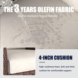 LayinSun 10 Pieces Outdoor Patio Furniture Set with Fire Pit Table, Rattan Wicker Sectional Swivel Rocker Chairs Sets LayinSun