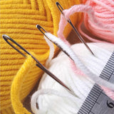 55 PCS Large-Eye Blunt Needles, Large Eye Sewing Needles, 11 Sizes Hand Sewing Needles, Knitting Needles, Yarn Needles, Embroidery Needle, Quilting Needles with 4 Threaders, Weaving Stringing Needles phicivono